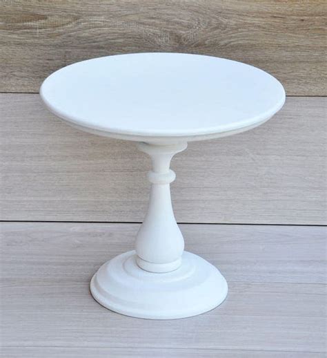 12'' White wood cake stand White cake stands for