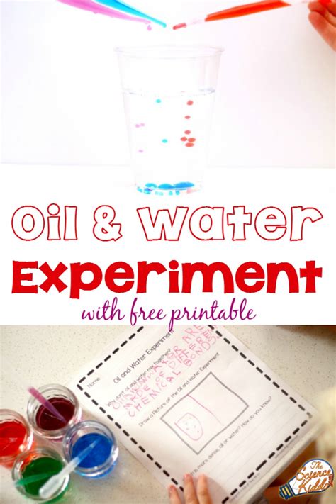 Oil and Water Experiment for Kids • The Science Kiddo