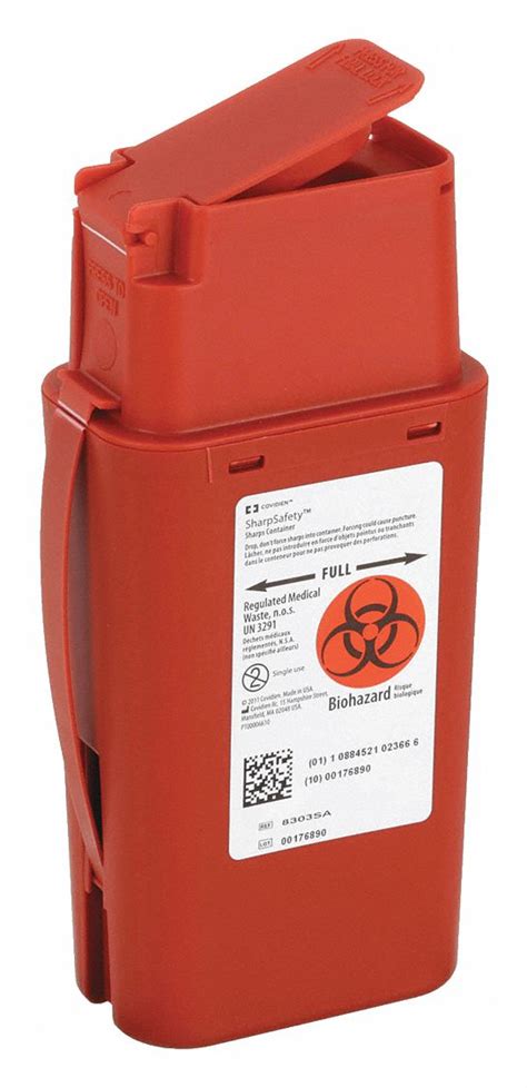 COVIDIEN, Sharps Container, 0.25 gal Capacity, Sharps Container - 3UTE2|STSC100303 - Grainger