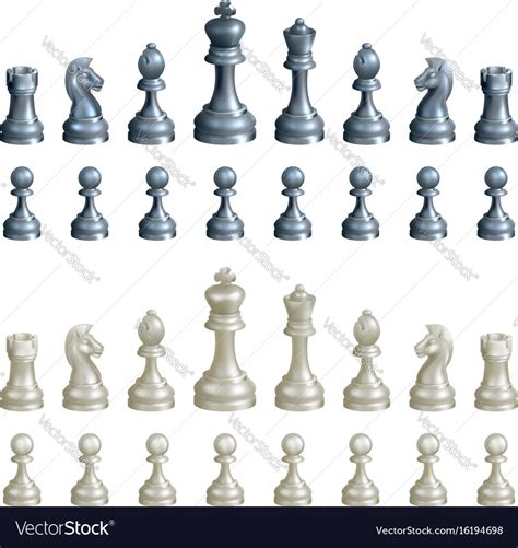 Chess pieces set Royalty Free Vector Image - VectorStock