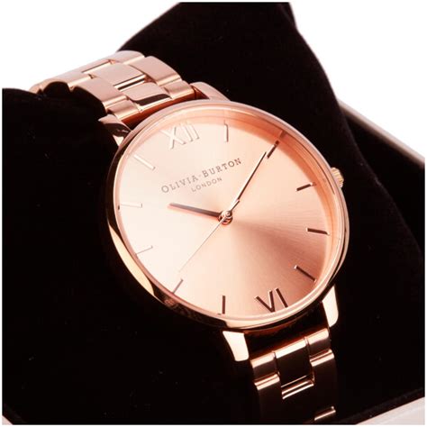 Olivia Burton Big Dial Bracelet Watch - Rose Gold