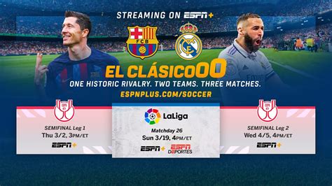 ESPN+ to Showcase Three Real Madrid-FC Barcelona El Clasico Contests in ...