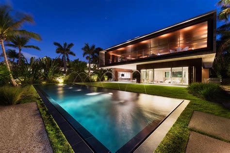 A Luxury Miami Beach Home With Pools, Natural Lagoons, And A Rooftop Garden