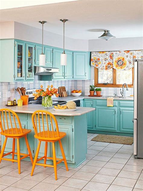 35+ Stunning Bright Colorful Kitchen Design Ideas #kitchendesign #kitchenremodel #kitchendecor ...