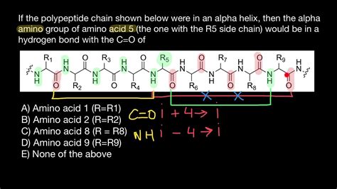 Hydrogen bounding in the Alpha-helix - YouTube