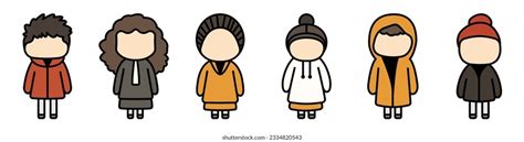 Set People Cartoon Style Minimalist Cute Stock Vector (Royalty Free) 2334820543 | Shutterstock