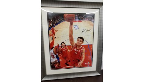 Yao Ming Signed and Framed Dunking Photo - CharityStars