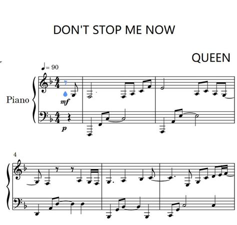 ⛔ Queen — Don't Stop Me Now Piano Sheet Music in 2021 | Sheet music, Piano sheet music, Piano sheet