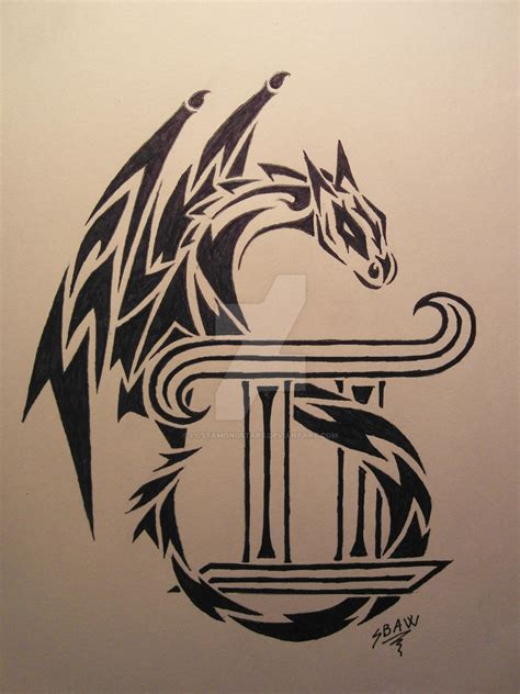 Dragon Gemini Tattoo by Lostamongstars on DeviantArt