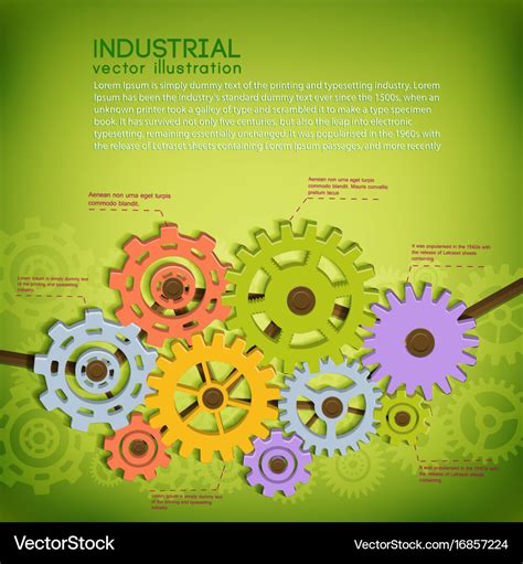 Industrial technical poster Royalty Free Vector Image