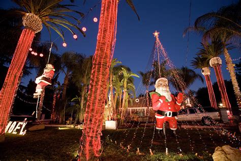 Candy Cane Lane, Woodland Hills, Los Angeles County, California, Photograph by Peter Bennett ...