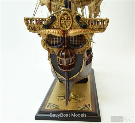 Jolly Roger Pirate Ship Handcrafted Wooden Model Ship High Quality