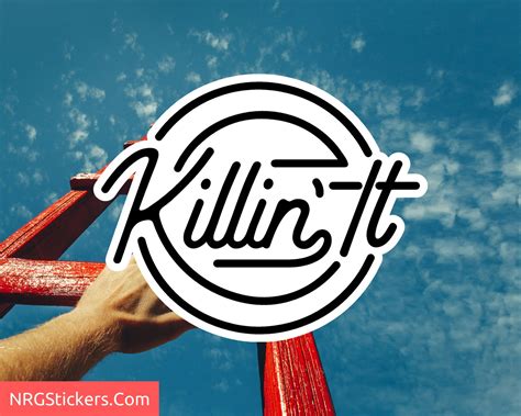 Killin' It Motivational Vinyl Sticker Motivational - Etsy