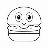 Premium Vector  Cartoon hamburger coloring pages sketch template