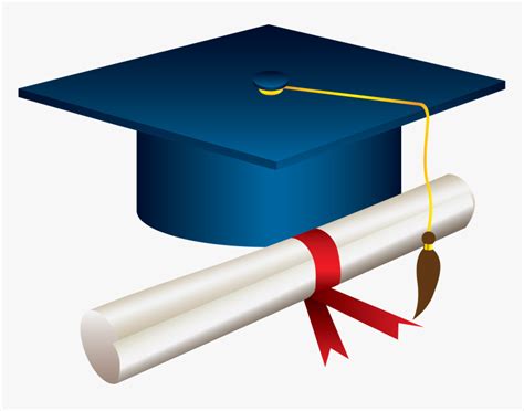 Senior Cap And Diploma - Blue Graduation Cap With Diploma Clipart, HD Png Download - kindpng