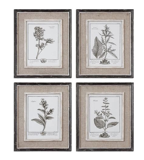 Uttermost Set of 4 Casual Grey Study Framed Art - LightsOnline.com