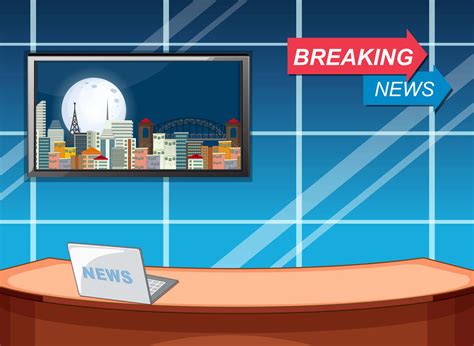 Download Cartoon Breaking News Background City View | Wallpapers.com