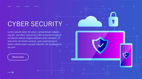 Cyber security. Data protection, cybersecurity concept. Modern flat design graphic elements for ...