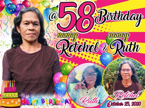 60th Birthday Tarpaulin Layout