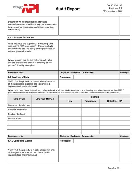 Iso 9001 Internal Audit Report Template (5) - TEMPLATES EXAMPLE | TEMPLATES EXAMPLE | Internal ...