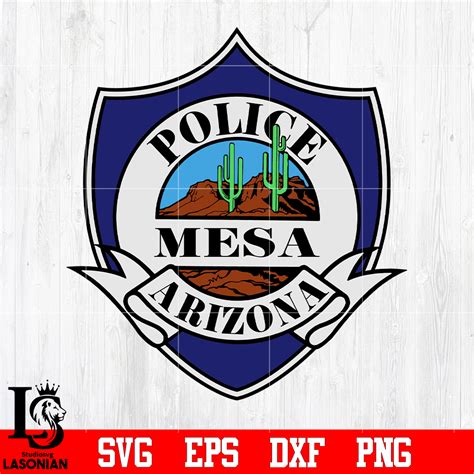 Badge Police mesa Arizona svg eps dxf png file, digital down - Inspire Uplift