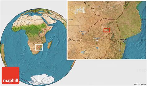 Satellite Location Map of Tzaneen