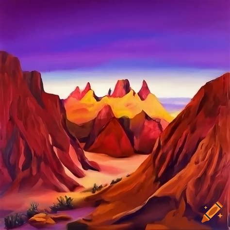 Desert mountains painting