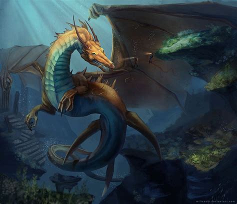 Sea Dragon by MilicaClk on deviantART | Sea dragon, Dragon artwork, Sea ...