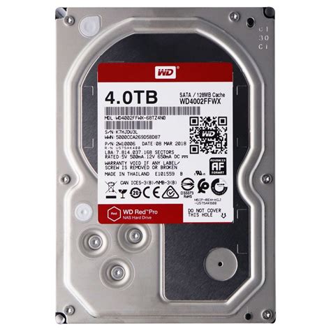 Western Digital Red Pro - 4TB 3.5-Inch 7200rpm 128MB Cache NAS Hard Drive (Refurbished ...