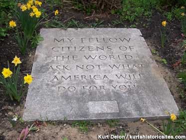 JFK's Rejected Grave Slab, Newport, Rhode Island