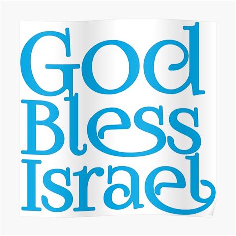 "God Bless Israel" Poster for Sale by MeLoveIsrael | Redbubble