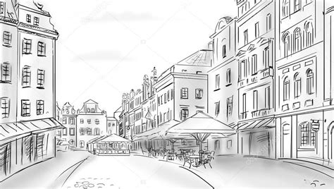 Old town - illustration sketch — Stock Photo © zoomteam #6020999