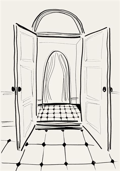 Line Illustration of, Open Door. . . #line #illustration #lineart | Line illustration, Whimsical ...