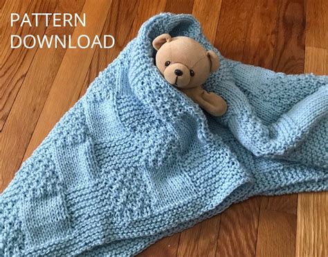 Swaddling Squares Knit Baby Blanket Pattern PDF Download - Etsy ...