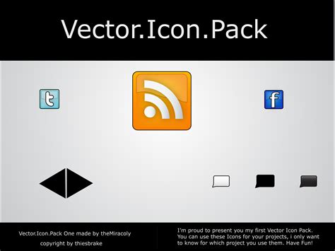 Free Vector Icons Pack One by theMiracoly on DeviantArt