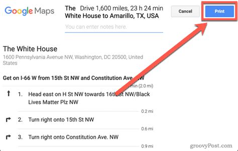 How to Print Directions in Google Maps