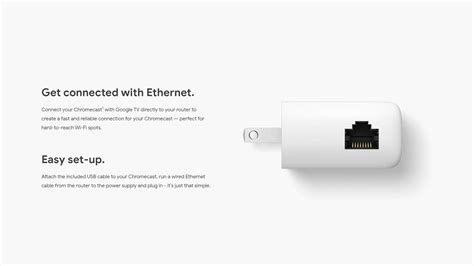 Google quietly released an Ethernet adapter for the new Chromecast