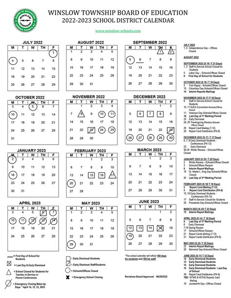 Winslow School District Calendar 2024-2025 - December 2024 Calendar