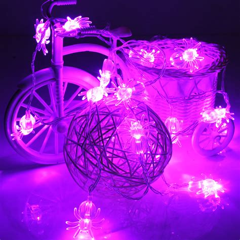 20 Blue LED Spider Light Halloween Party Decration Lights at Banggood