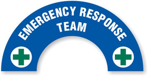 Emergency Response Team Hard Hat Decals Signs, SKU: HH-0200