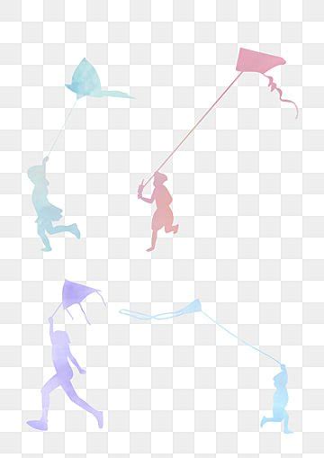 Boy Flying Kite Family 5 Silhouette PNG And Vector Images Free Download ...