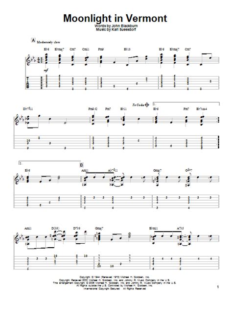 Moonlight In Vermont | Sheet Music Direct