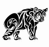 13 Beautiful Tribal Bear Tattoo sketch template