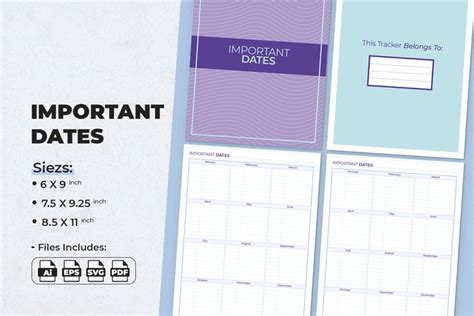 Important Dates | Planner Template