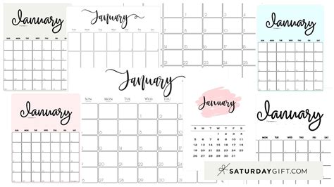 January Cute Clip Art Calendar 2025 Free - toma auguste