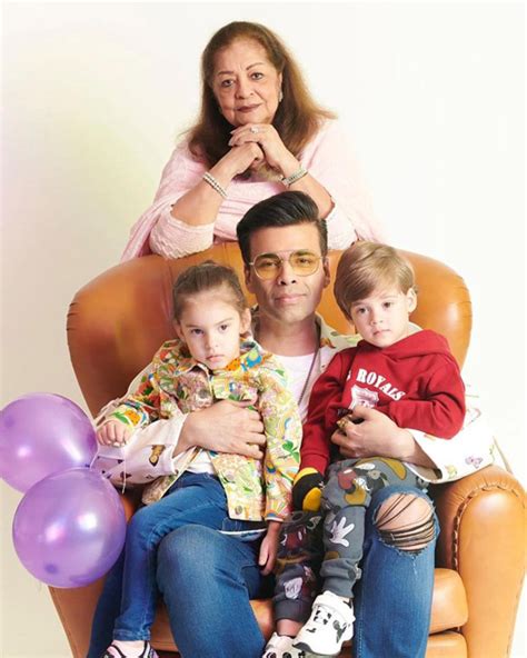 Karan Johar shares family portrait featuring his mother and kids ...