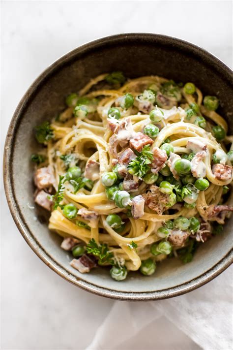 Pancetta and Pea Pasta • Salt & Lavender | Pancetta recipes, Pancetta recipes pasta, Pea recipes