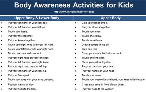 Body Awareness Activities For Stronger Proprioception And Learning ...