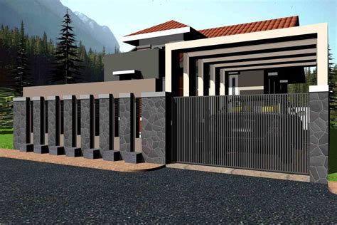 √ 60+ contoh model desain pagar rumah minimalis modern terbaru