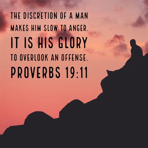 Proverbs 19:11 – Slow to Anger – Encouraging Bible Verses